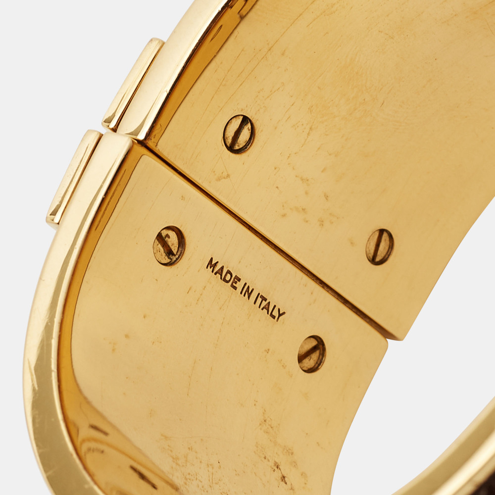 BURBERRY Studded Suede Gold Tone Bracelet - Picture 5 of 6